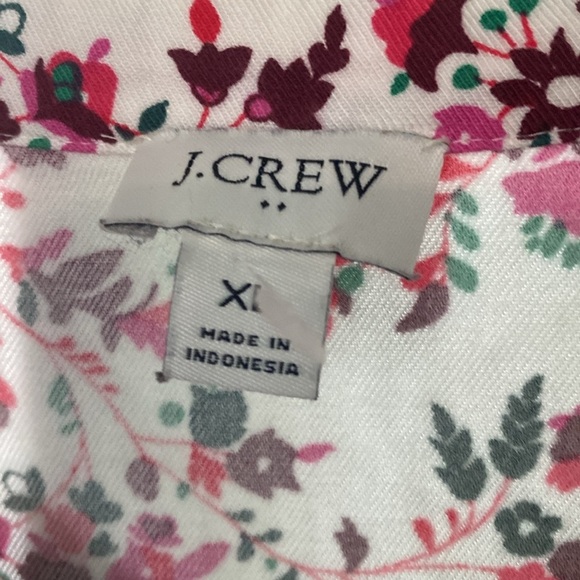 J. CREW Factory Floral Ruffle Long Sleeve Blouse Size XL (O-15) - Picture 6 of 9